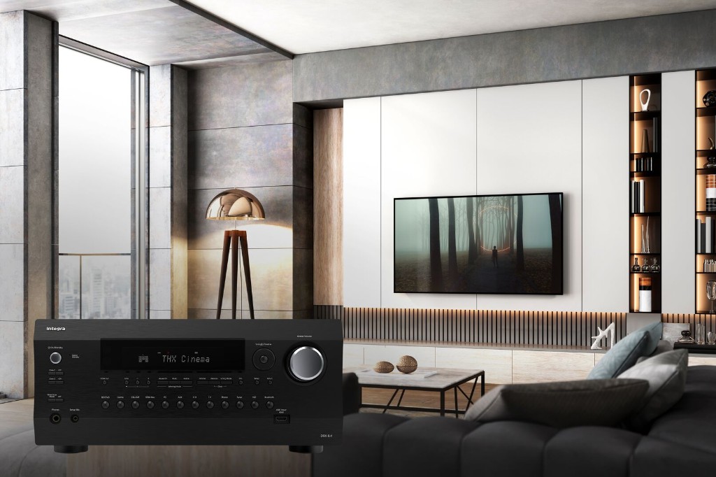 Integra DRX-8.4 AV receiver in modern living room