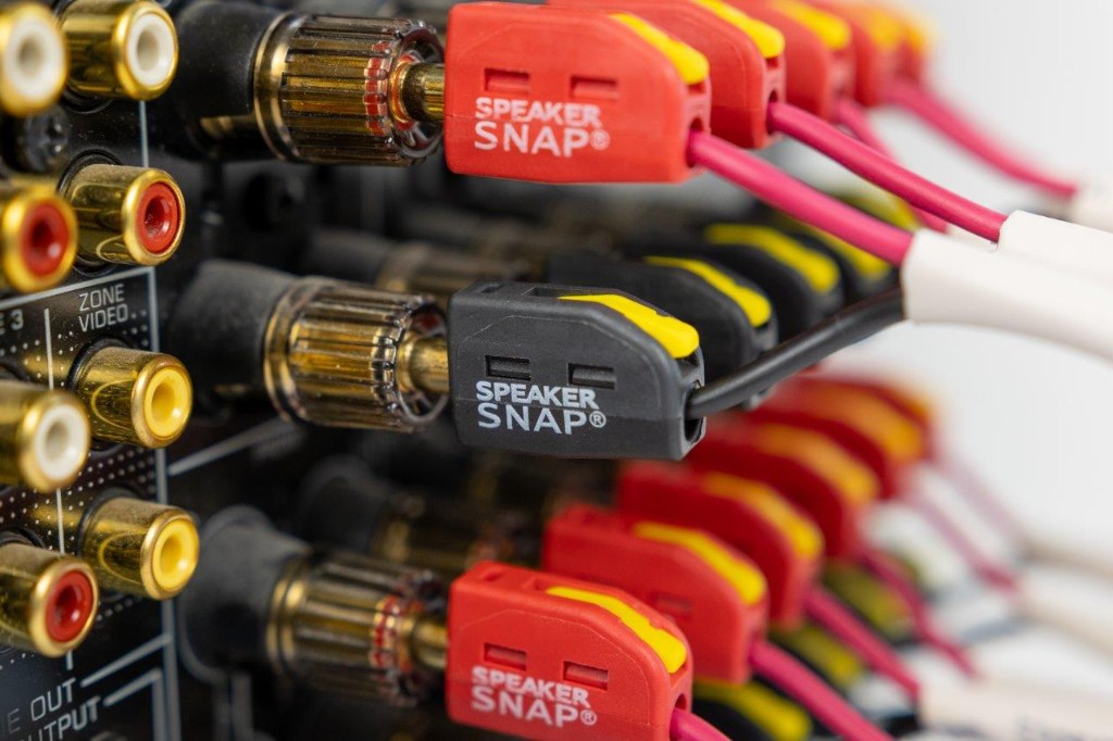 Speaker Snap banana plugs connected to AV receiver binding posts